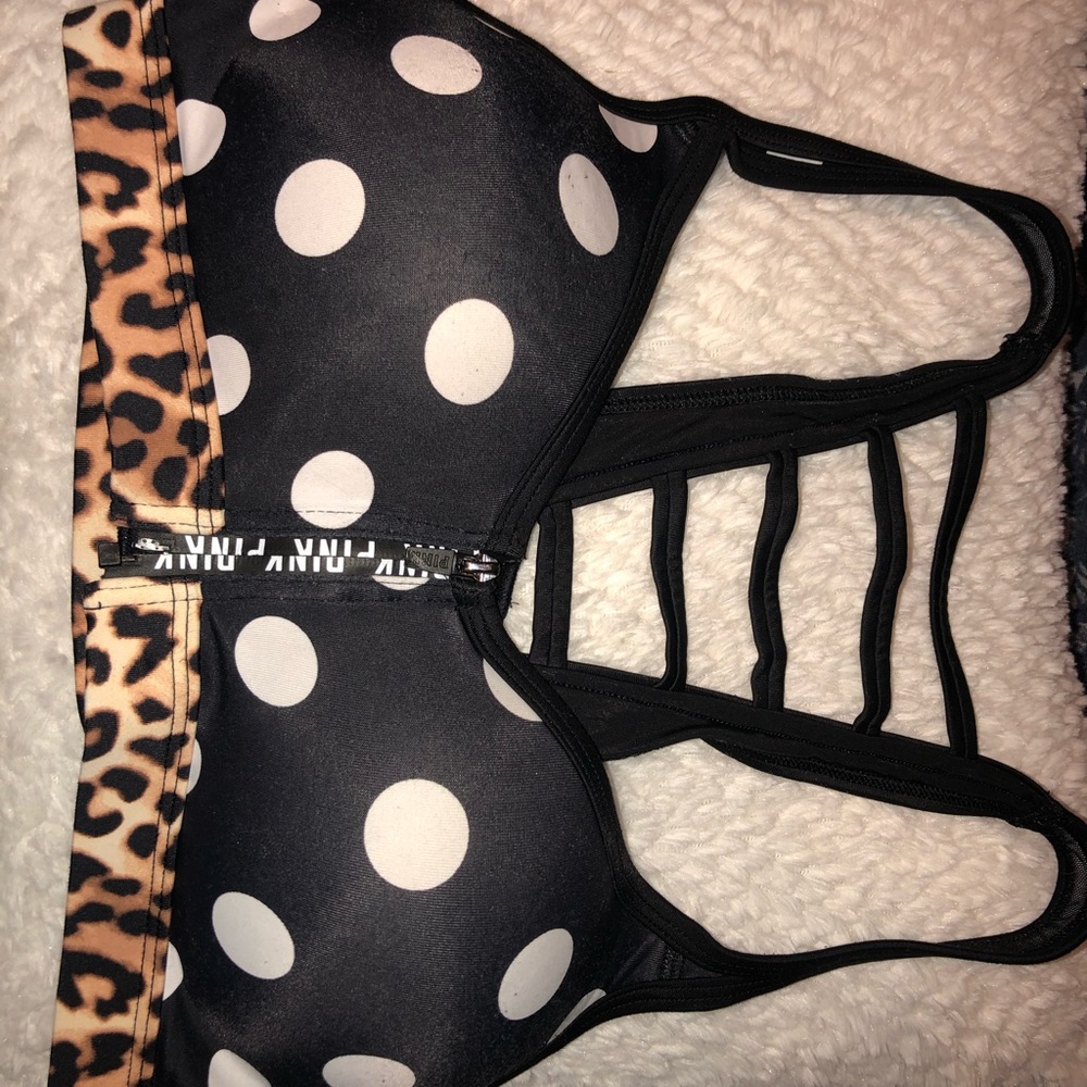 PINK pokadot bra